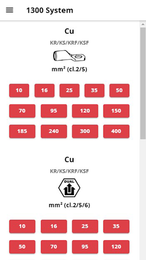 Elpress tool chart Screen 2