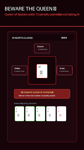 Hearts Classic Card Game screenshot