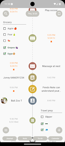 Android application Pendo Note screenshort