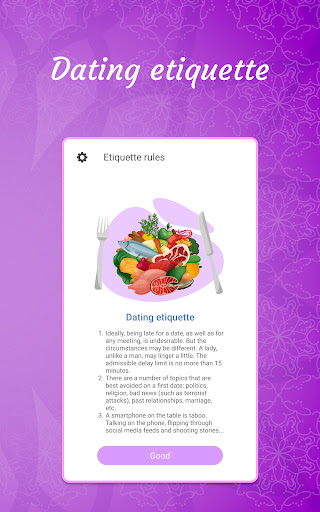 Table, business and dating etiquette