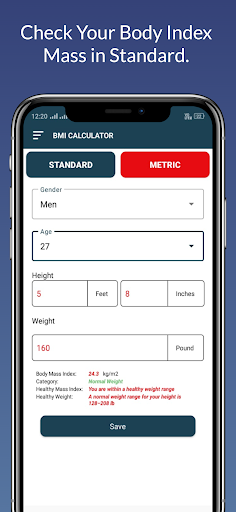 BMI TRACKER Screen 2
