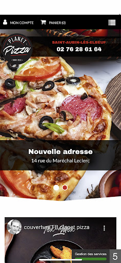 Android application PlanetPizza St Aubin screenshort