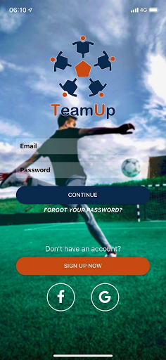 Android application TeamUp screenshort