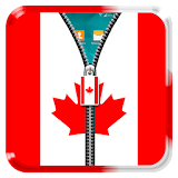 Canada Flag Zipper Lock Screen icon