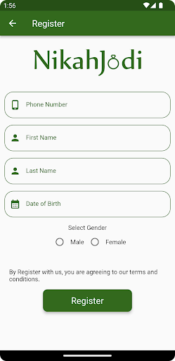 NikahJodi - Muslim Matrimonial Screen 2