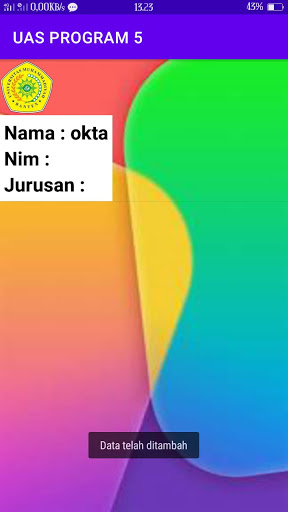 aplikasi daftar mahasiswa 1902