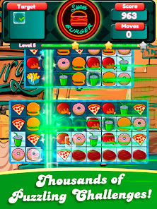 Crush The Burger Match 3 Game screenshots 11