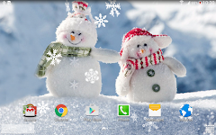 screenshot of Snowman Live Wallpaper
