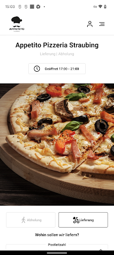 Android application Appetito Pizzeria Straubing screenshort