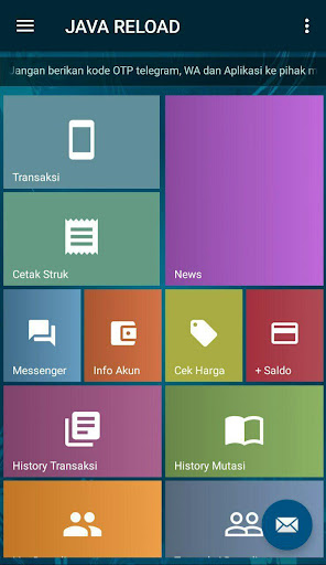 Android application JAVA RELOAD screenshort