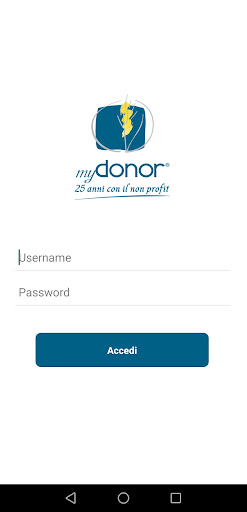 Android application myDonorNX screenshort