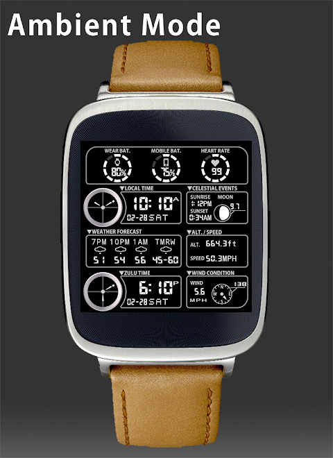 F05 WatchFace for Android Wearのおすすめ画像4