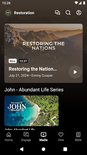 Restoration Church AU Screen 3