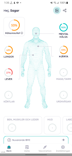 Android application Hälsa + screenshort