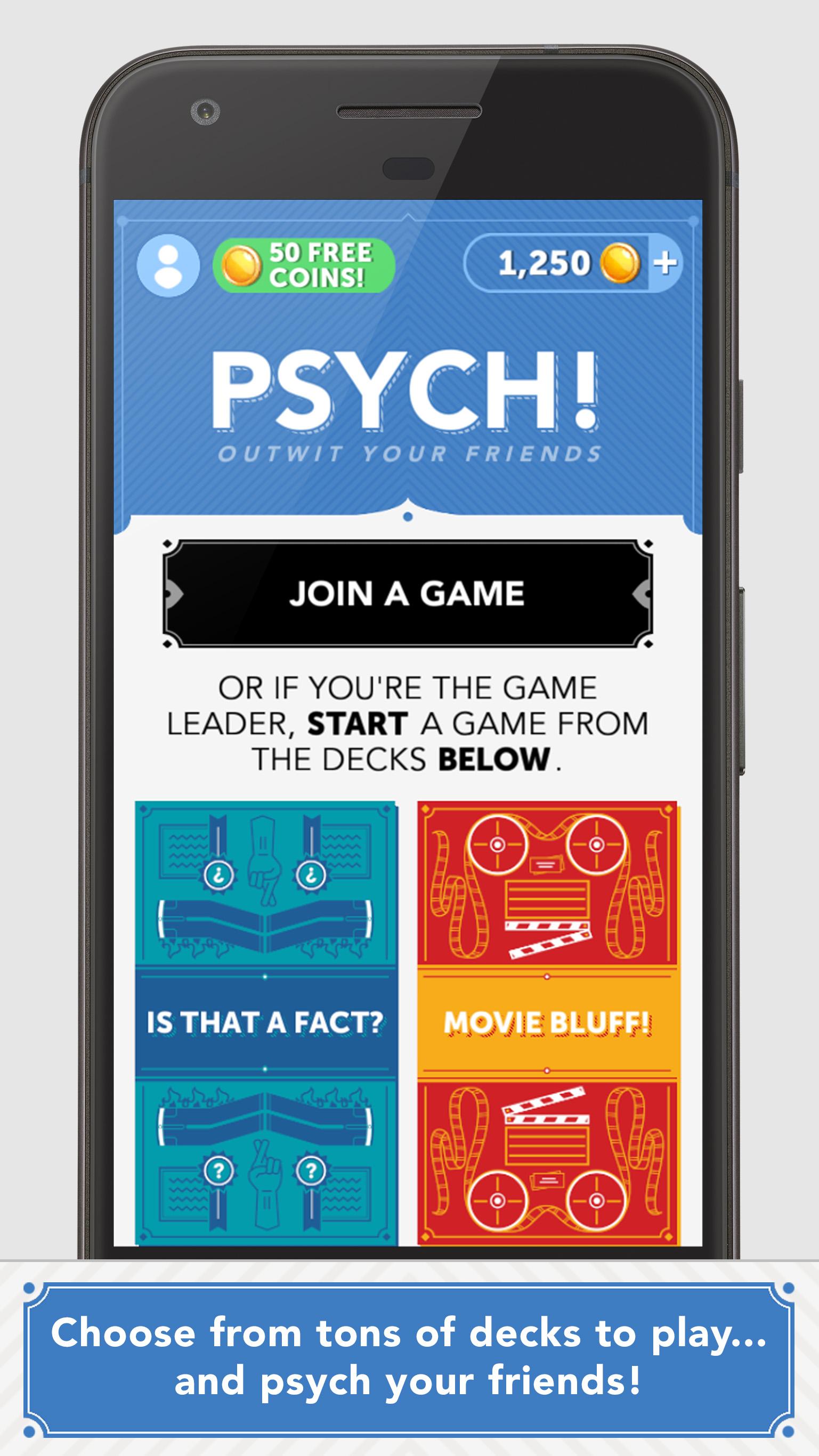 Android application Psych! Outwit your friends screenshort