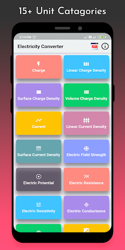 Android application Electrical Converter screenshort