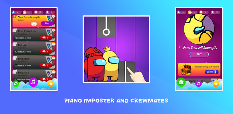 Piano for AmongUs : Imposters and Crewmates