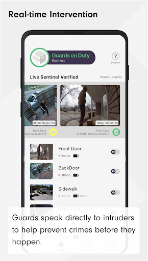 Android application Deep Sentinel for Business screenshort