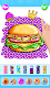 screenshot of Food Coloring Game - Learn Col