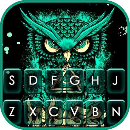 Angry Owl Art Keyboard Theme  Icon