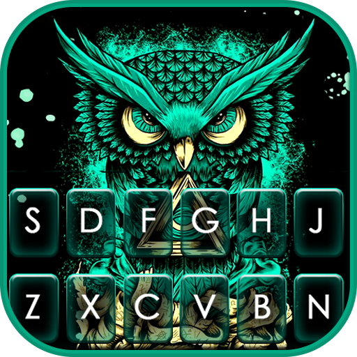 Angry Owl Art Keyboard Theme logo
