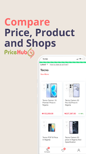 Android application Pricehub - Price comparison screenshort