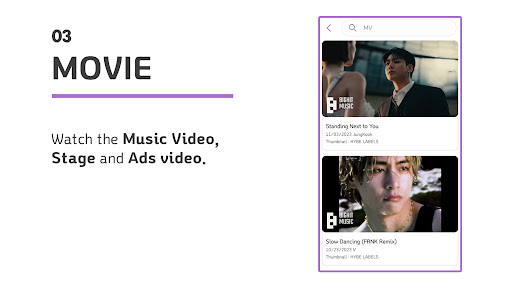 Purple.com | BTS Fans App Screen 3