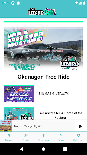 Android application 104.7 The Lizard screenshort