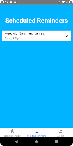 Screenshot of Reminder Text: SMS Reminders