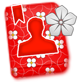 GO CONTACTS - Red White Flower icon