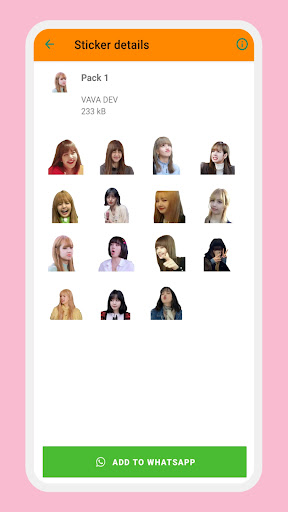 Lisa Blackpink WAStickerApps Screen 3