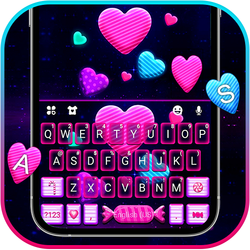 Neon Candy Hearts Theme 7.0.1_0126 Icon