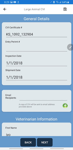 VET-CVI QA Screen 3