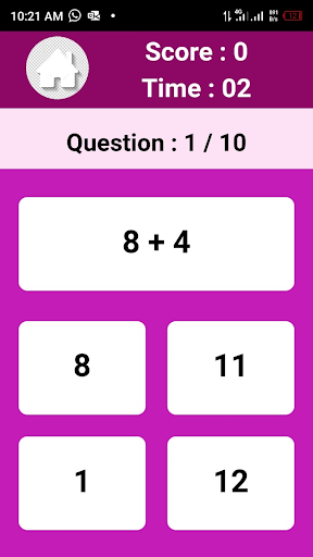 StarKid Math Quiz Screen 2