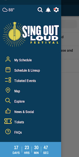 Sing Out Loud Festival App Screen 2