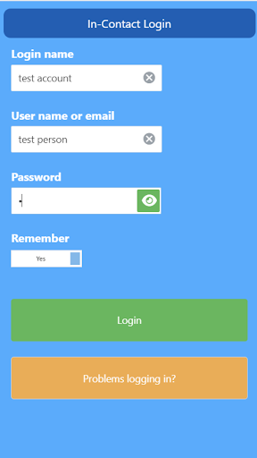 Android application In Contact booking system screenshort
