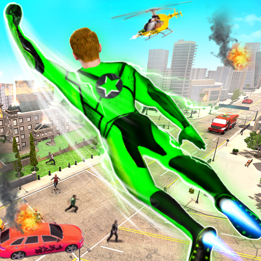 Police Green Sticky Robot Hero logo