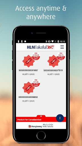 Android application HLMT360° app by HLMSIG Takaful screenshort