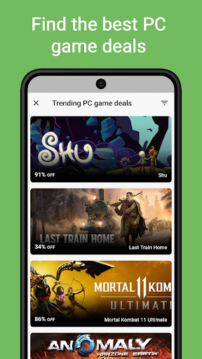Android application Helios: PC Game Deals Finder screenshort