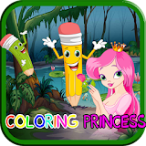 Coloring Princess belle game icon