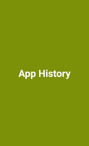 Android application AppHistory screenshort