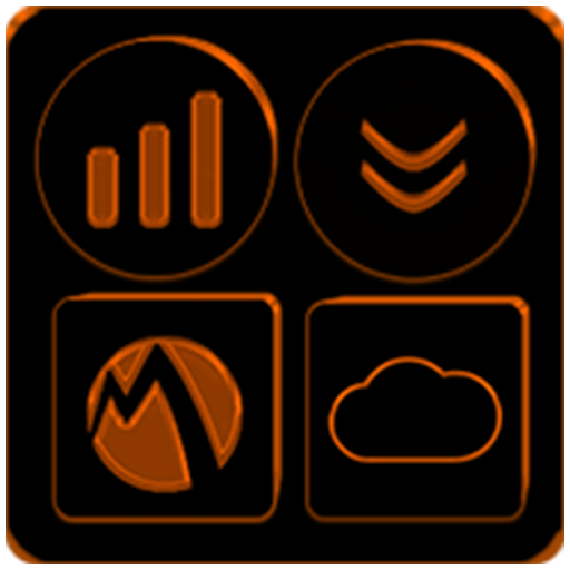 Black and Orange Icon Pack logo