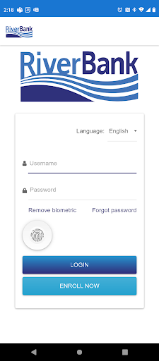 Android application RiverBank Digital Banking screenshort
