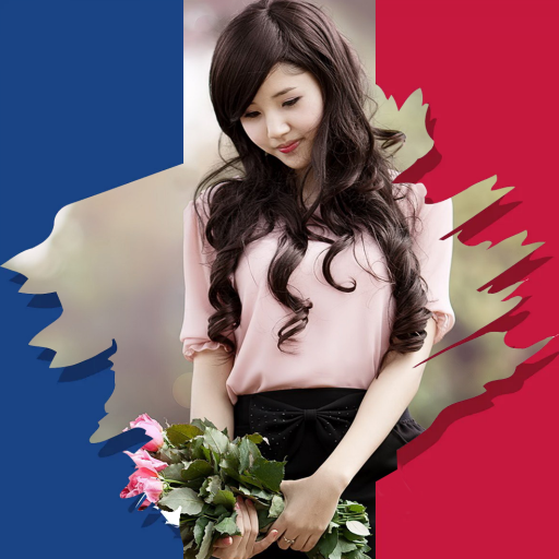 Fête nationale française cadre logo