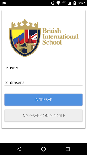 Android application British International School screenshort