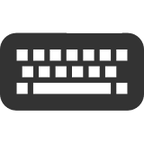 Simple Large Button Keyboard icon