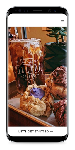 Android application Hilltop Coffee Co. screenshort