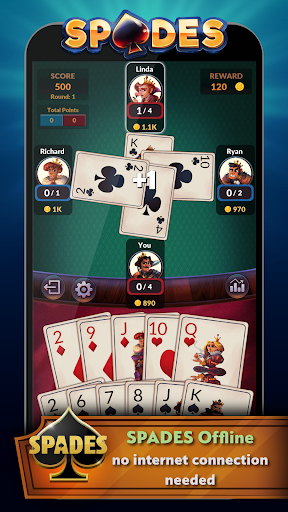 Spades - Offline Free Card Games 2.1.6 screenshots 1