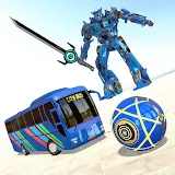 Flying Bus Robot Transform 3D icon