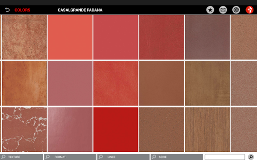 Android application Casalgrande Padana Colors screenshort